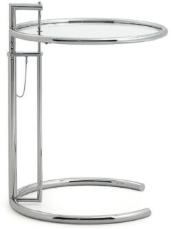Glas- Beistelltisch Adjustable Table von Classicon Original gebraucht Seitenansicht