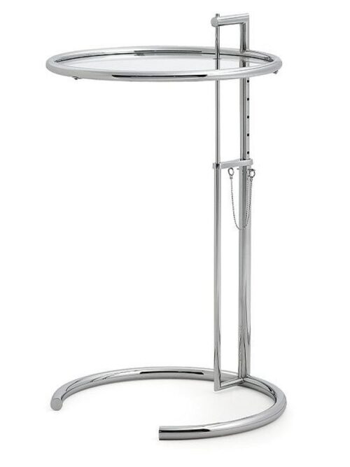 Glas- Beistelltisch Adjustable Table von Classicon Original gebraucht Seitenansicht