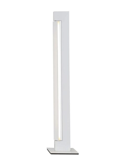 Stehlamp / Lichtsäule von Nemo Modell Ara Korpus weiss / Chrom dimmbar LED gebraucht Frontansicht